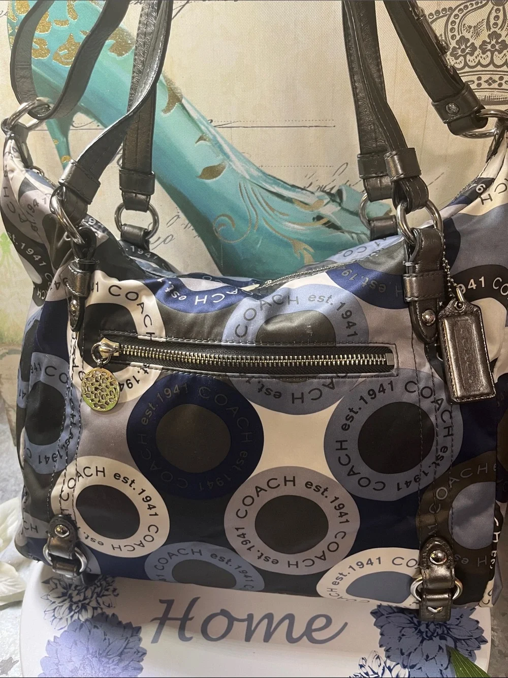Coach Poppy Circle Print Shoulder Bag crossbody/shoulder bag
